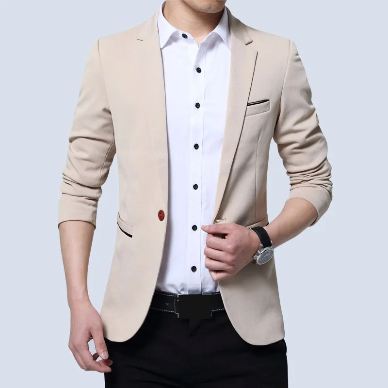 Stylish Men/'s Casual Slim Fit Formal One Button Suit Blazer Coat Jacket Tops