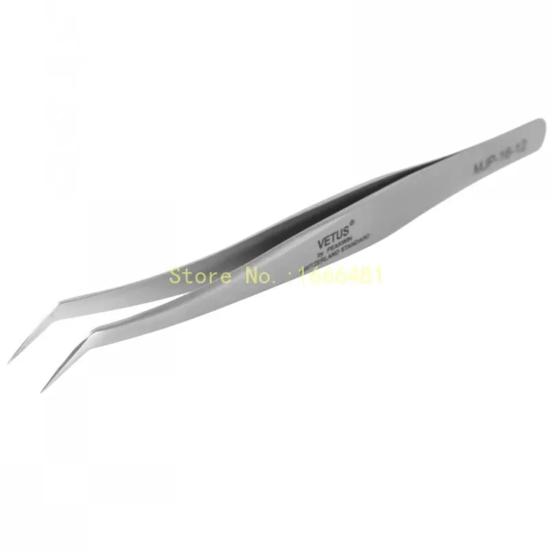 

2pcs/lot Switzerland Standard Professional Stainless Steel Eyelashes Extension Tweezers VETUS Best Quality Makeup Accessori