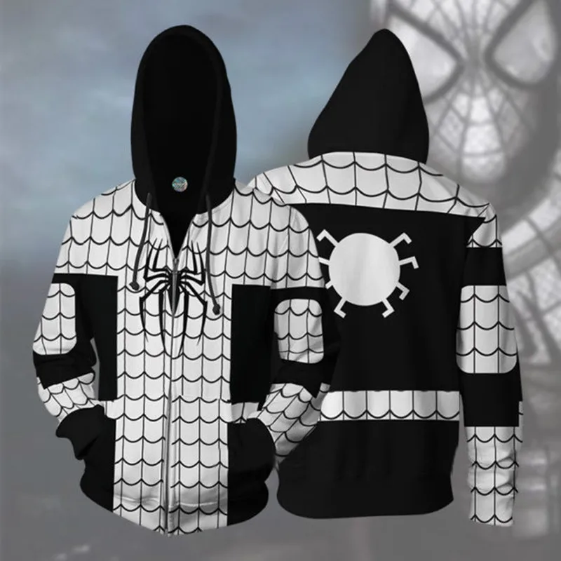 

Movie Spiderman Avengers Endgame Quantum Realm Sweatshirts Hoodie Cosplay Costume Jackets Zipper Hoded