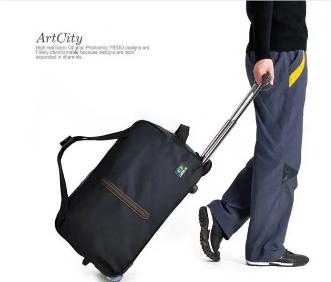 Brand Cabin Luggage Bag Rolling Suitcase Trolley Travel Bag On Wheels For Women Men Travel Duffle Oxford Wheeled Travel Bag