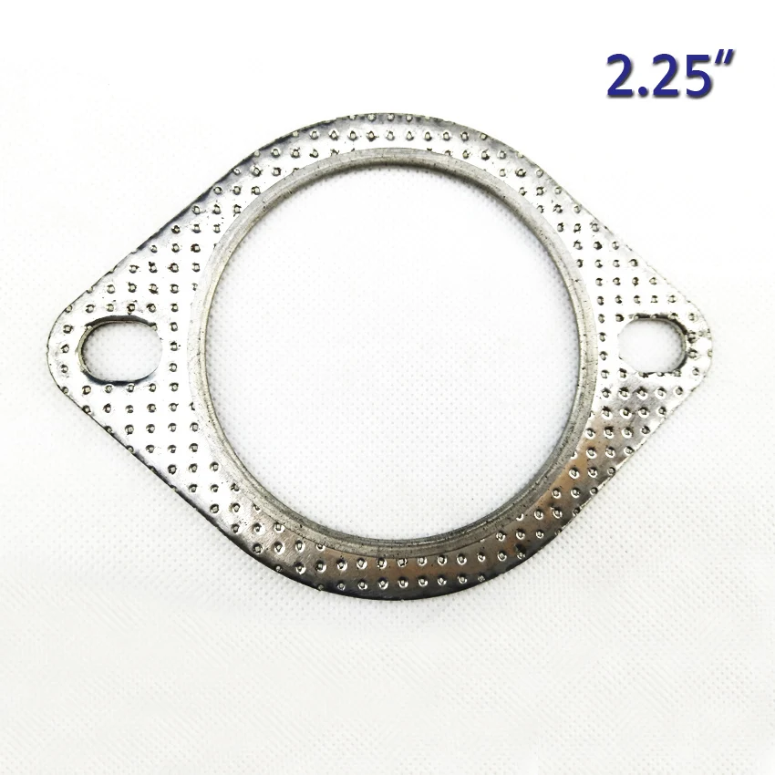 

ZUCZUG 5PCS/LOT Exhaust Pipe To Muffler Gasket 2.25inch(58MM) Exhaust Gasket/ Universal Exhaust Pipe Gasket with two holes