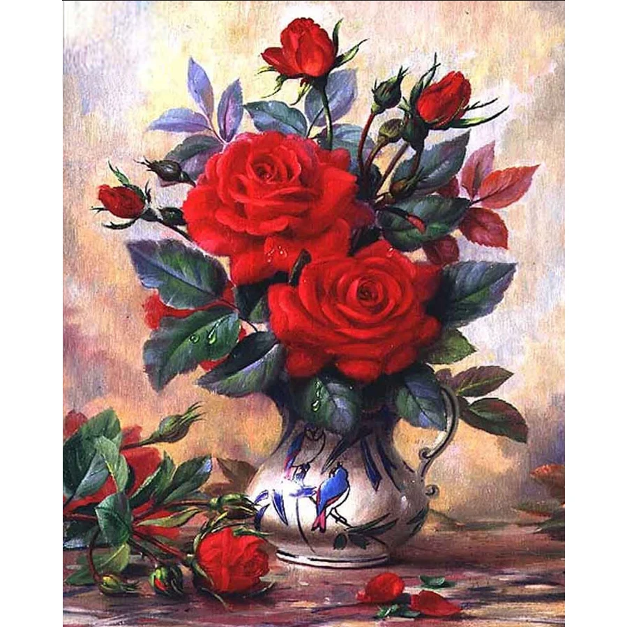 

Flowers diy Crystal 5D diamond painting diamond mosaic handcraft bead embroidery full drill square rhinestones cross stitch kit