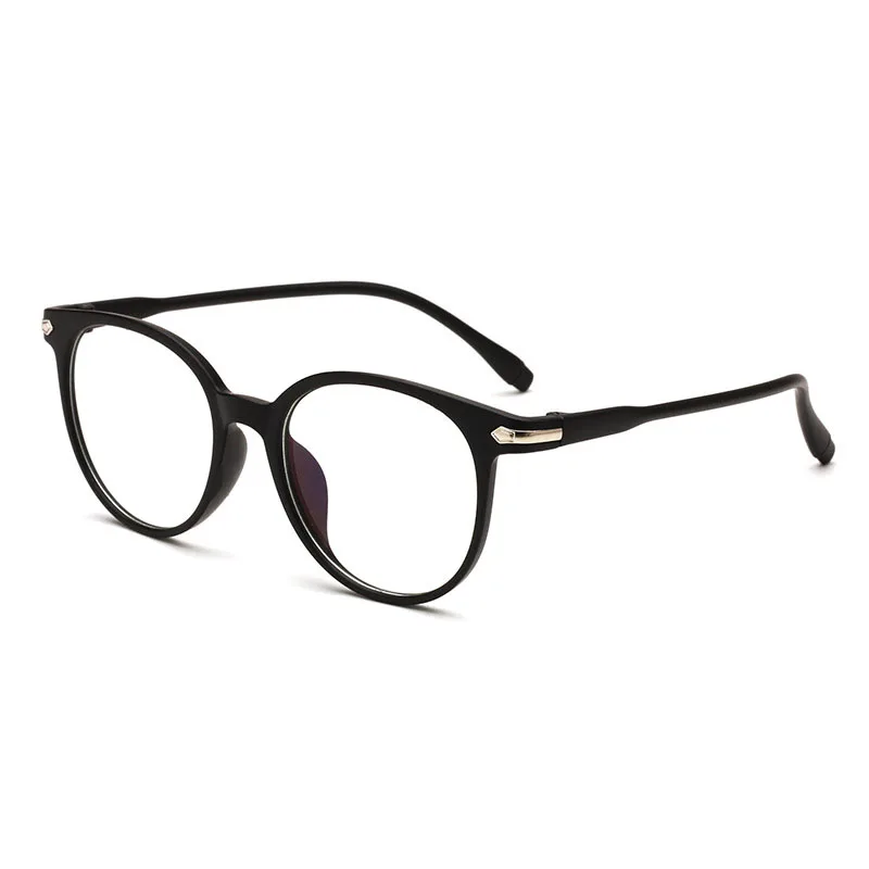 

Round female spectacles with clear frame spectacles metal retro classic transparent prescription lenses