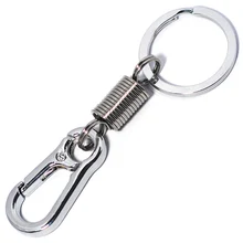 Cool Metal Spring Car Keychain Spring Rope Key Chain Ring for Benz Audi VW Toyota KIA JDM Turbo Key Ring Man Women Birthday Gift
