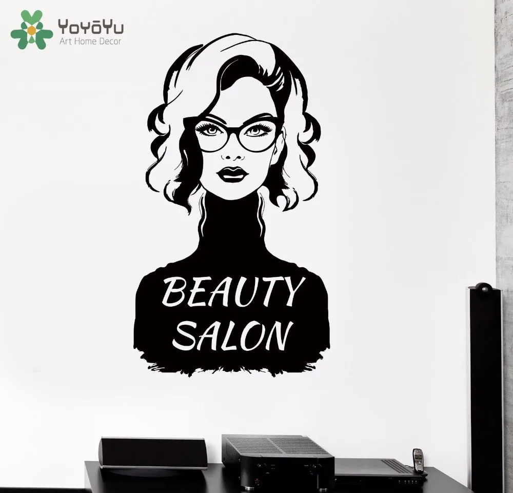 

YOYOYU Wall Decal Women Fashion Stickers Girls Beauty Salon Vinyl Wall Sticker High Quality Window Decor Gift DIY Art MuralSY653