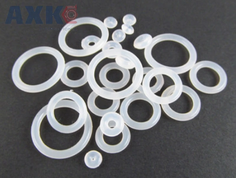 

AXK Food Grade White Silicon O-ring Seals 3.5mm Thickness 180/185/190/195/200 OD Rubber O Rings Sealing Gasket Washer