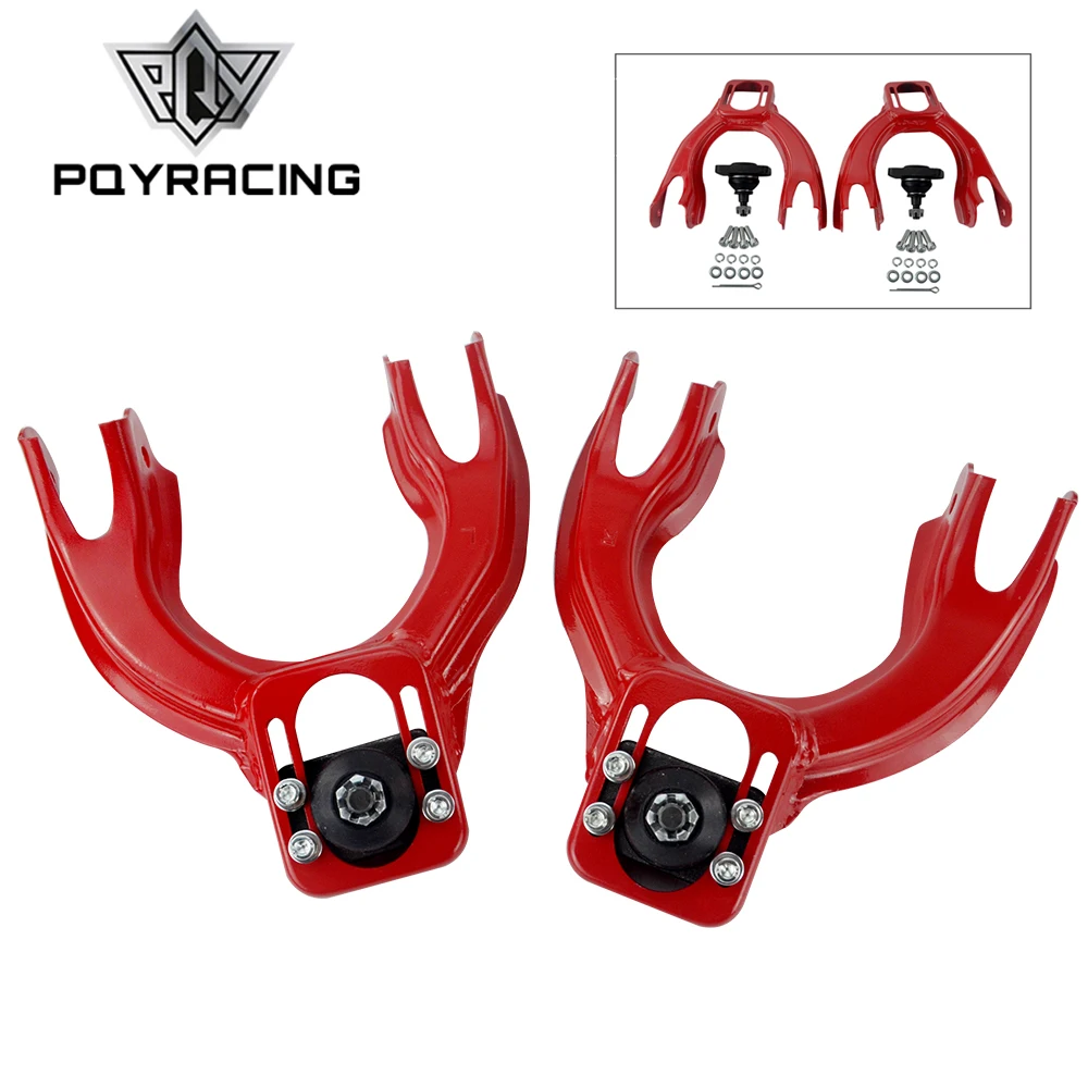 

PQY - Adjustable (L&R) Front Upper Control Arm Camber Kit For HONDA CIVIC EG 92-95 RED FRONT UPPER CAMBER ARM KIT PQY9872R