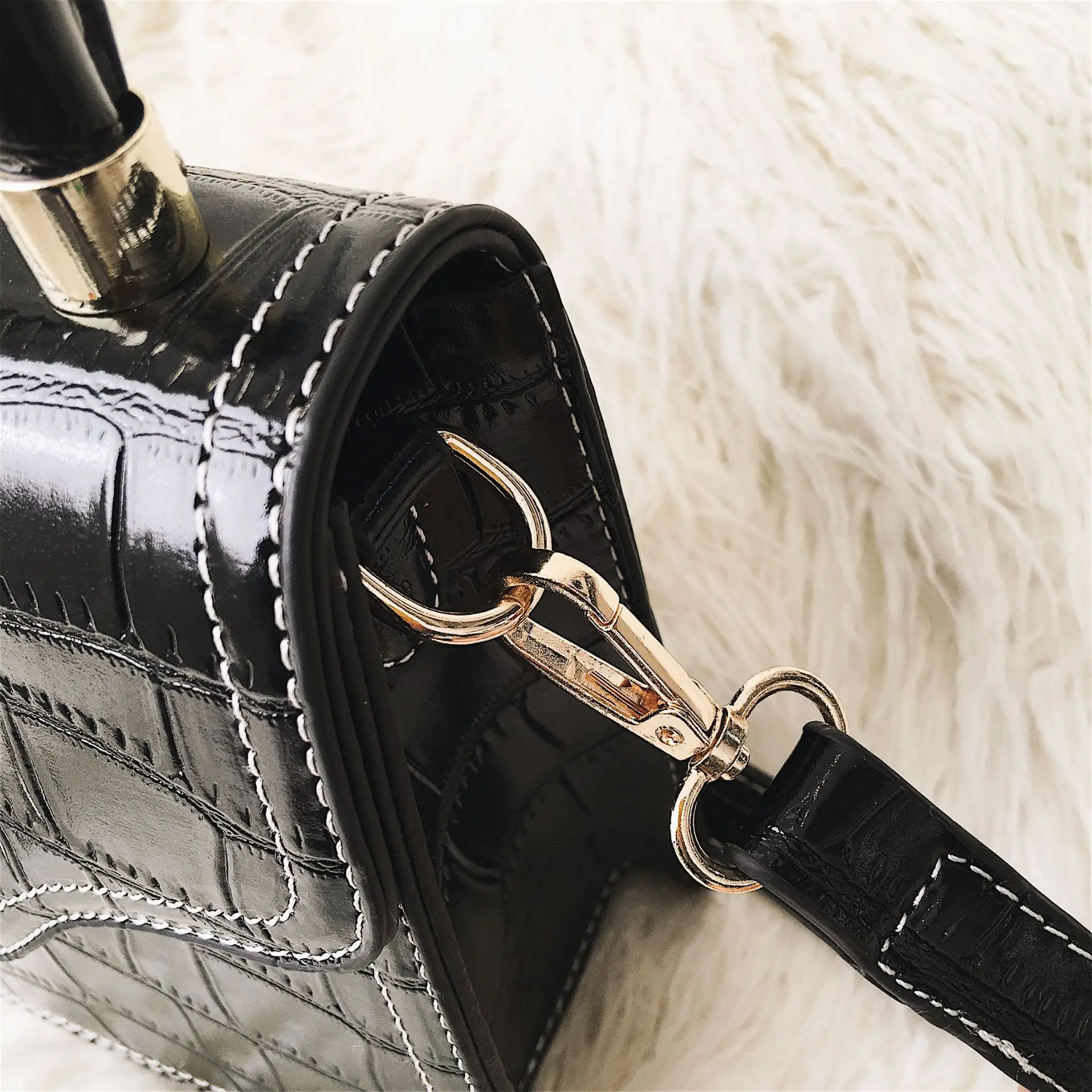 Крокодиловая женская сумка мессенджер через плечо для девочки sac основные сумки