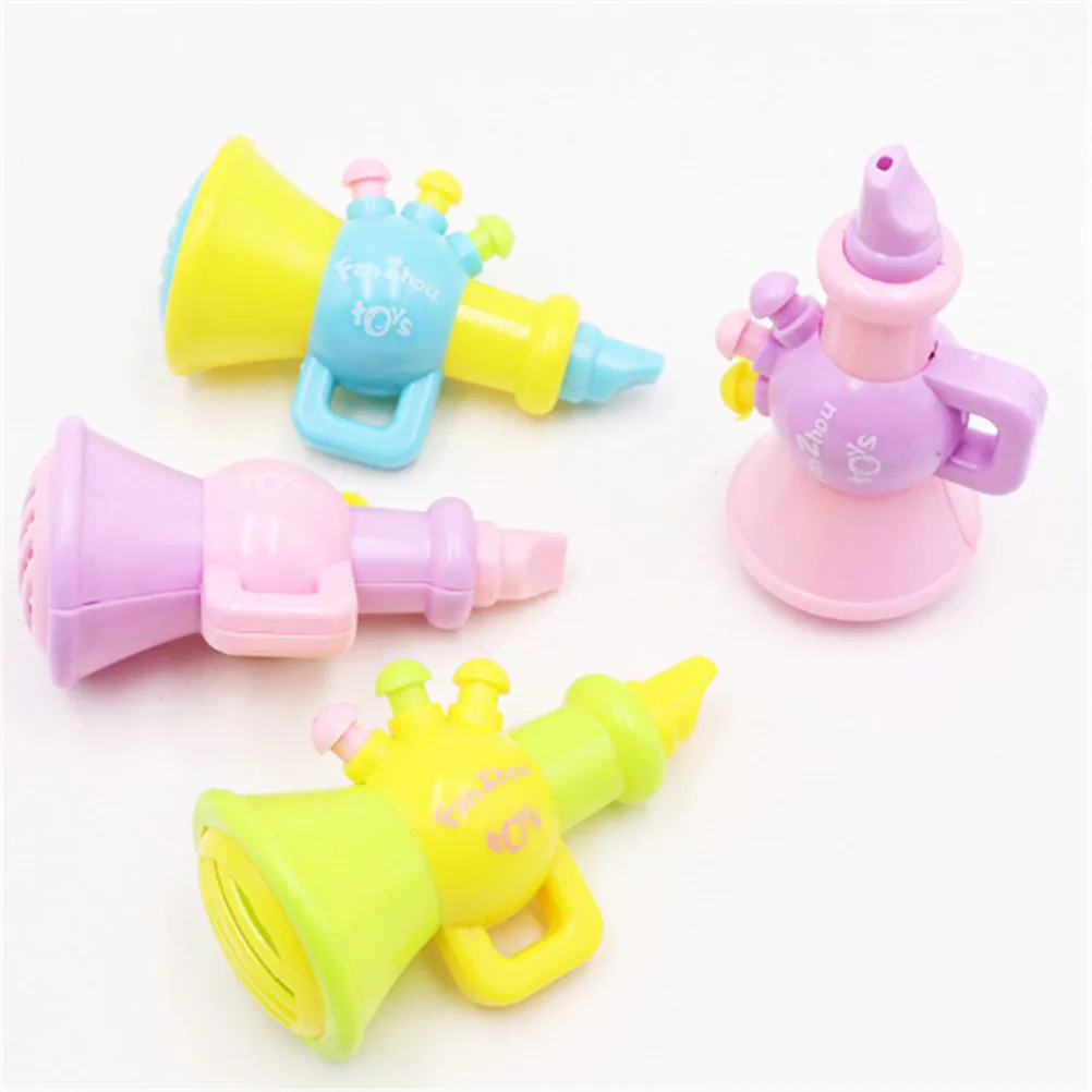 

2018 New 1pc Colorful plastic Trumpet Buglet Hooter Bugle Educational Baby Toys for Kids Children Toy Musical Instrument Random