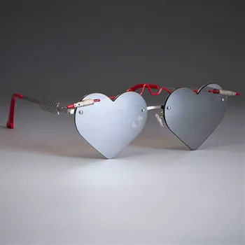 Red Bullet Heart Shaped Sunglasses 4