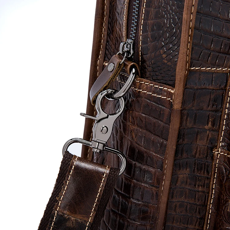 COMFORSKIN, Новое поступление, мужские кожаные сумки с крокодиловым узором,, Bolsa Masculina, хит, винтажный стиль, Воловья кожа, мужские сумки, распродажа