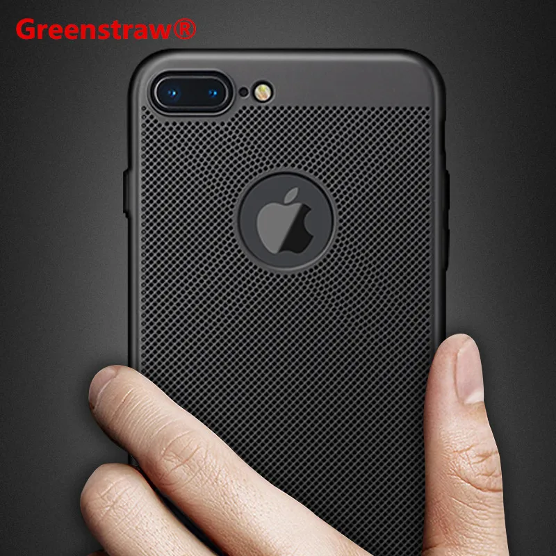 

Heat Dissipation Phone Cases For iPhone 7 Plus X Mesh Design Hard PC Back Cover For iPhone 6 6s Plus Breathable Case for iPhoneX
