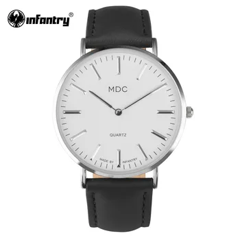 

MDC Women Watches Top Brand Luxury 2020 Silver Black Leather Watch Men Minimalist Ladies Simple Ultra Thin Slim reloj mujer 2018