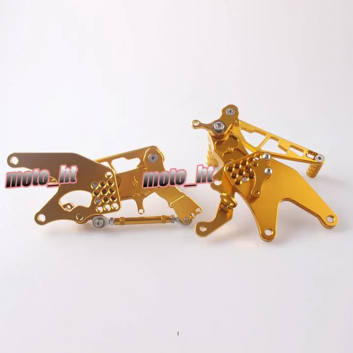 Motorcycle Adjustable Rear Set Foot Pegs Footrests Assembly For Yamaha YZF R1 2004-2006 Gold Spare Parts