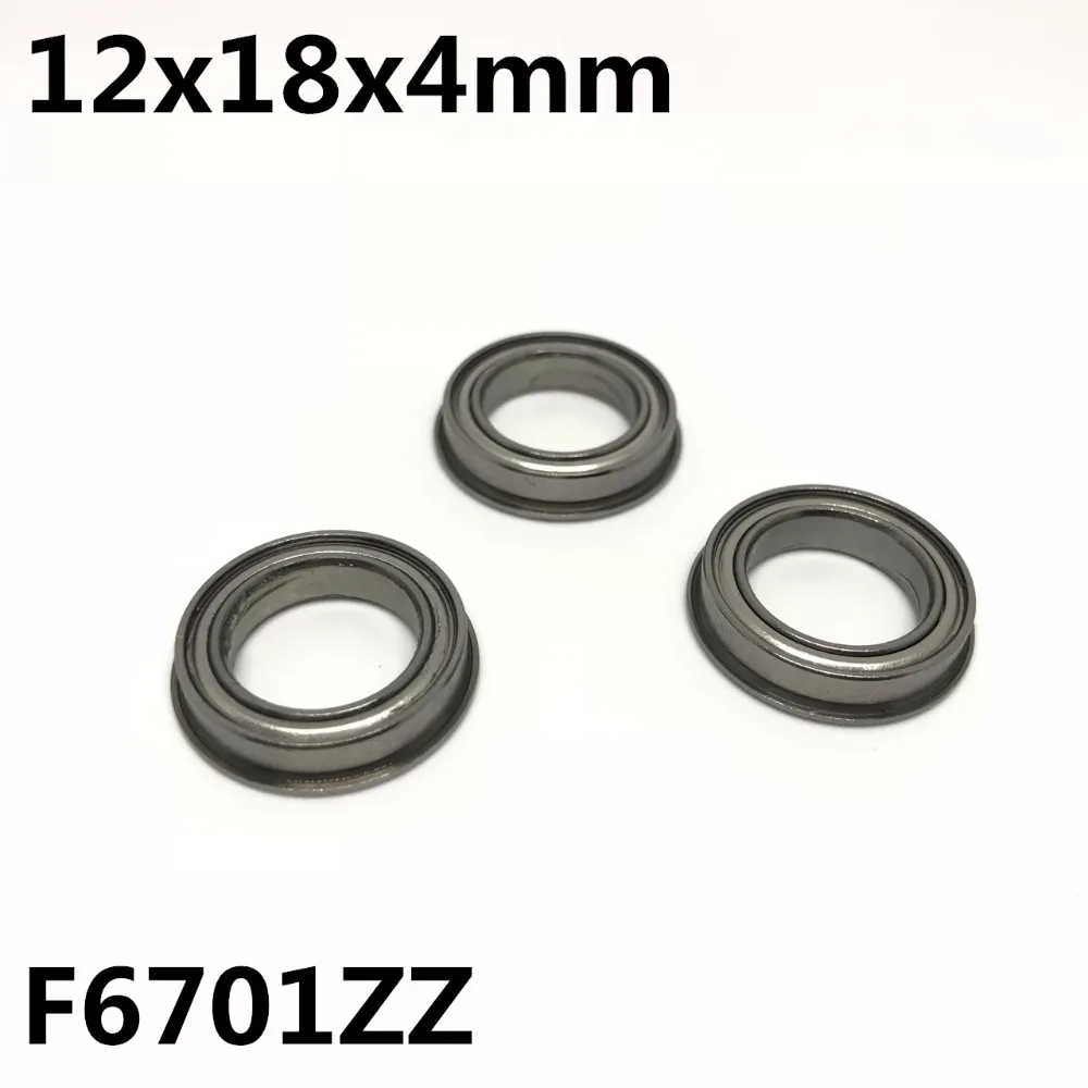 

10Pcs F6701ZZ 12x18x4 mm Flange Bearings Deep Groove Ball Bearing High Quality F6701