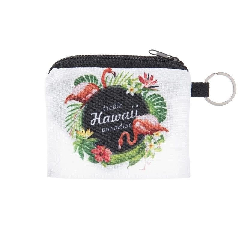 

Women fashion Flamingo printing Purses Digital Coin Purse Key Card Bag Gift