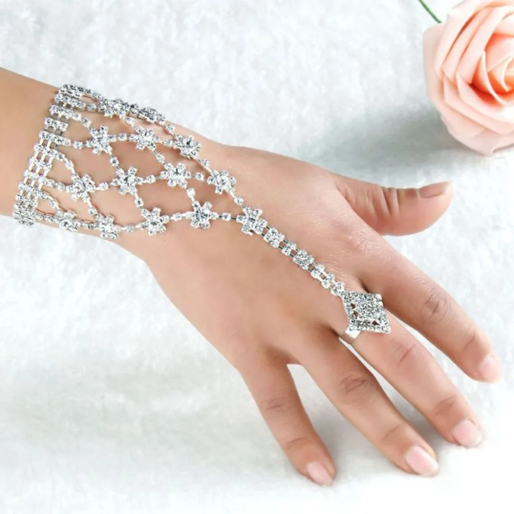 

Exquisite handmade rhinestone bridal bracelet10