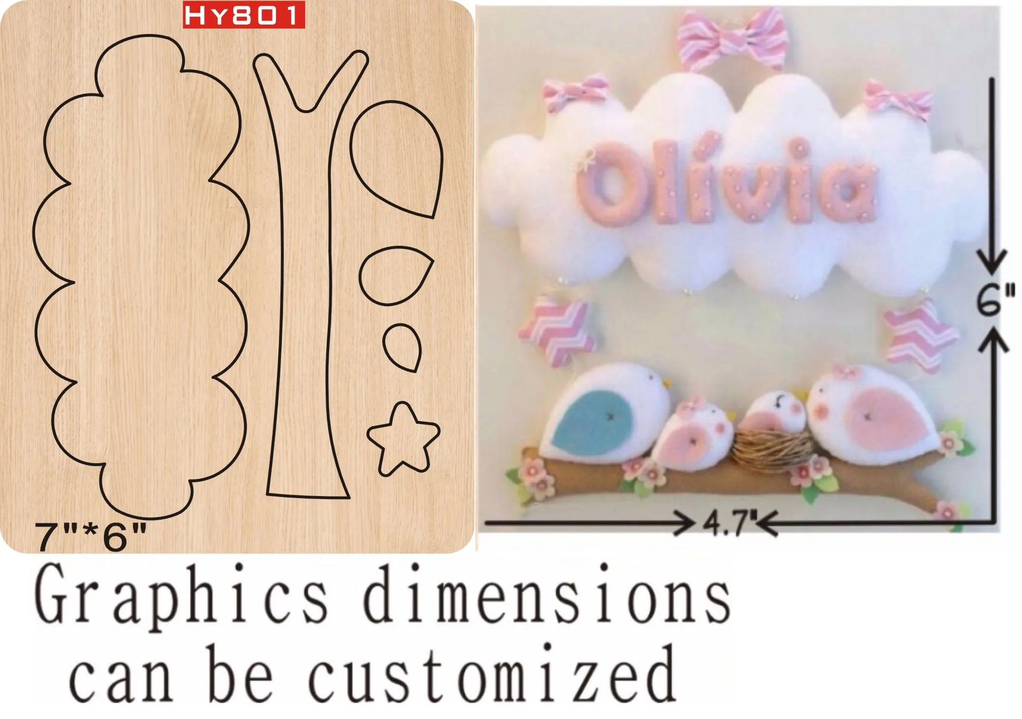

Cloud and bird cutting dies 2019 die cut & wooden dies Suitable for common die cutting machines on the market