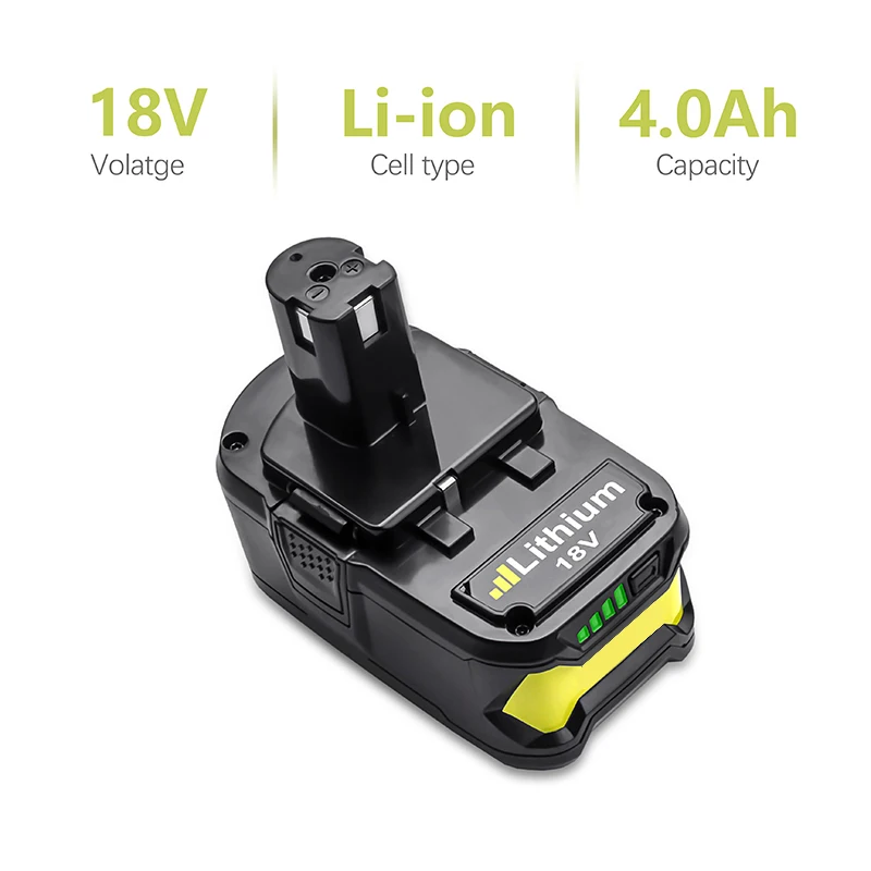 

bonacell 4000mAh Rechargeable Li-Ion Battery for RYOBI BPL-1815 BPL-1820G BPL18151 BPL1820 P102 P103 P104 P105 P106 P107 P108