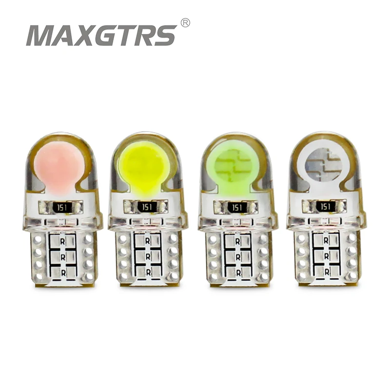 

5x Car LED T10 194 W5W COB+Silicone Shell Auto Dome Lights Car Side Wedge Light Lamp Bulb White/Blue/Pink/Ice Blue Car Styling