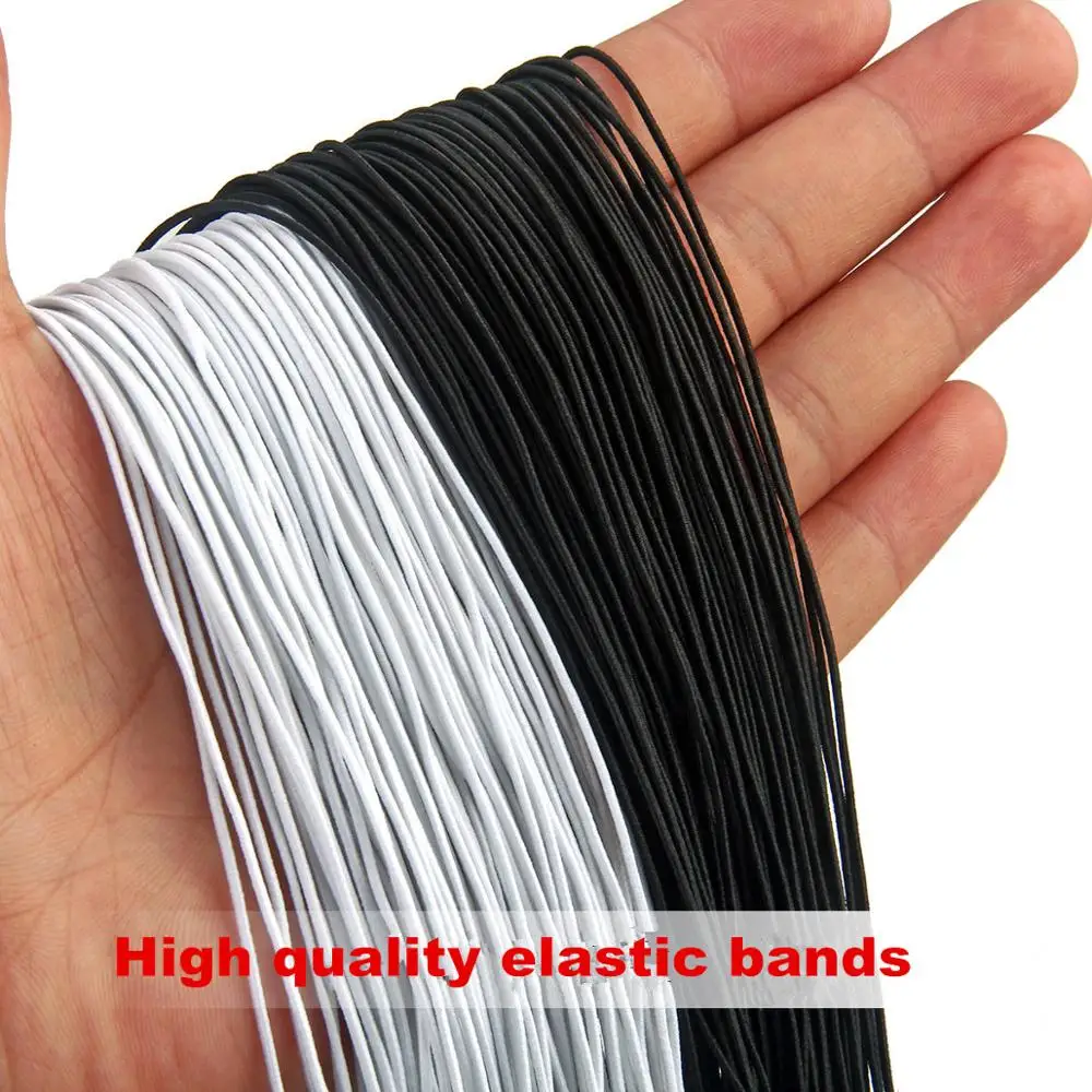 

5meters Black Multi Size 1/1.5/2/2.5/3/4/5mm Round Elastic Band Elastic Rope Rubber Band Elastic Line DIY Sewing Accessories