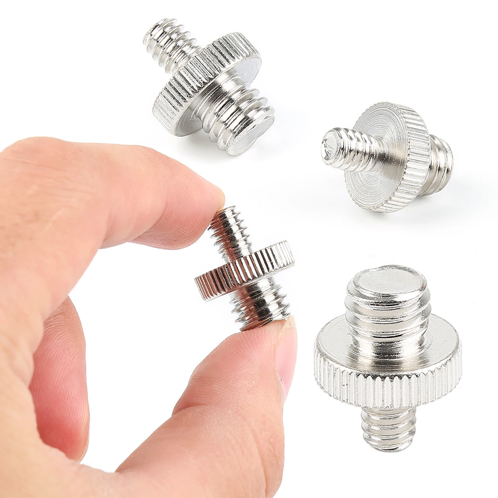 

1pc 1/4" Male Threaded to 3/8" Male Threaded Double Male Screw Adapter For Camera DSLR SLR Tripod Stand Mount camera Accessories