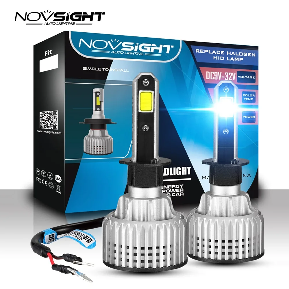NOVSIGHT h7 светодиодная автомобильная лампа H4 H11 H8 HB3 H1 9006 Автомобильная фара Лампа
