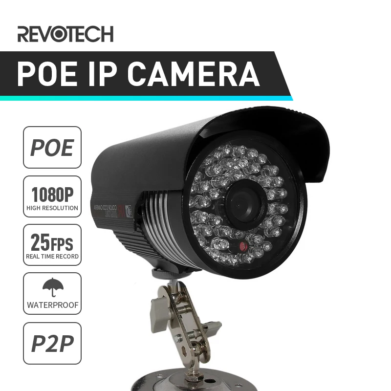 POE Waterproof 1920 x 1080P 2.0MP Outdoor IP Camera 48 LED IR Bullet Security Camera ONVIF Night Vision P2P CCTV Cam with IR-Cut POE Waterproof 1920 x 1080P 2.0MP Outdoor IP Camera 48 LED IR Bullet Security Camera ONVIF Night Vision P2P CCTV Cam with IR-Cut