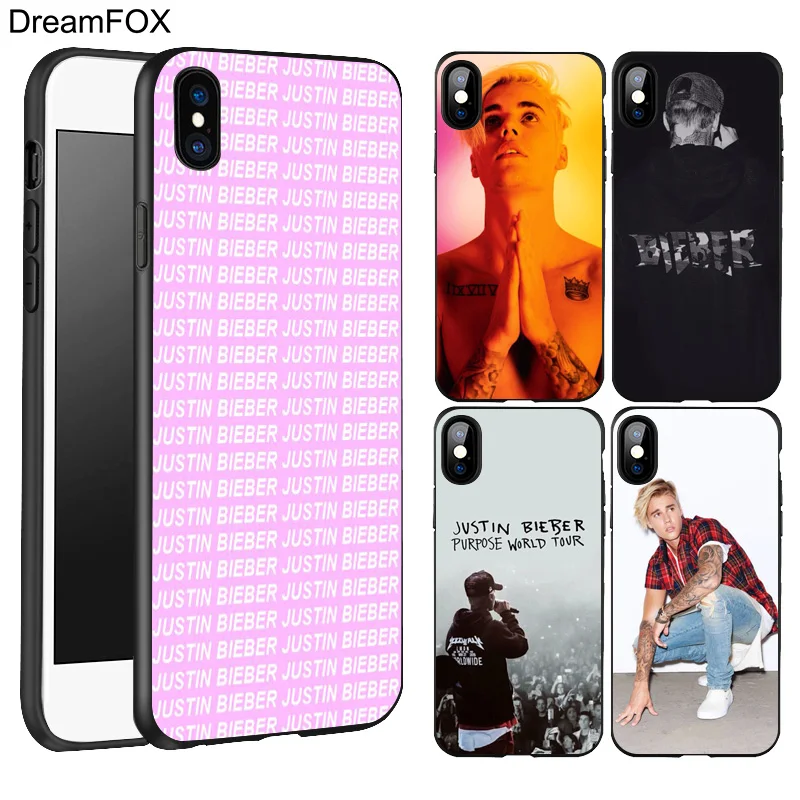 Goedkoop DREAMFOX L191 Justin Bieber Zwart Zachte TPU Silicone Case Cover Voor Apple iPhone XR XS Max X 8 7 6 6 s Plus 5 5 s 5g SE