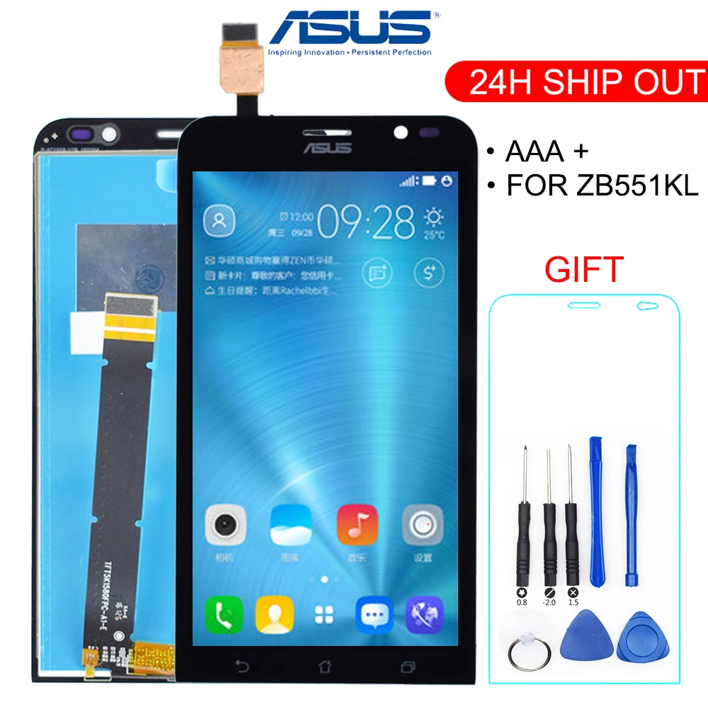 

Original 5.5" For ASUS Zenfone GO TV ZB551KL X013D Full Lcd Display With Touch Screen Digitizer Panel Assembly Complete