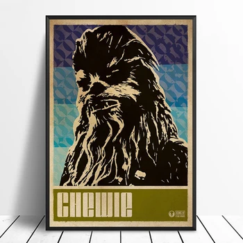 

Chewbacca Star Wars Pop Art Minimalism Vintage Movie Poster Home Decor Wall Decor Wall Art Canvas Print