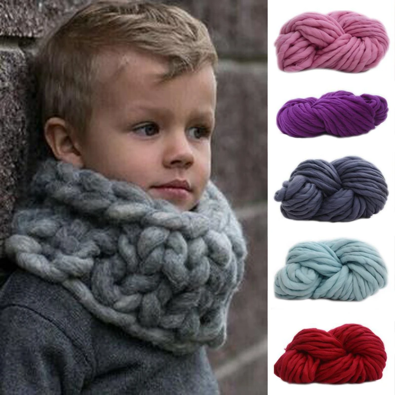 

NEW 260g Winter Warm DIY Scarf Wool Soft Hand-knitted Yarn For Hand Knitting Cotton Yarns Colorful Thick Sweater Giant Blanket