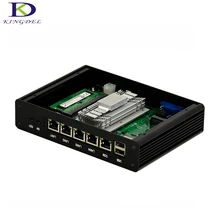 2017 Лидер продаж Безвентиляторный Mini ITX ПК Intel Celeron J1900 Quad Core 4 * lan 1 * VGA крошечный ПК