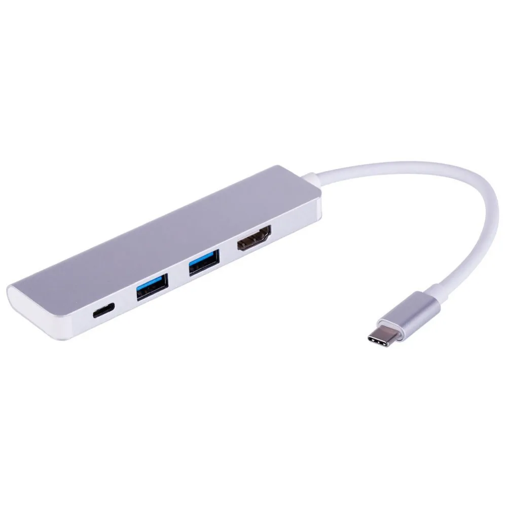 Тип C USB 3,0 к Тип C HDMI 2xusb 3,0 4 in1 концентратор USB адаптер для ноутбука Macbook для Windows XP, Windows Vista, Windows 7,8, 10 и Mac OS9.X, 10.X, и т. д