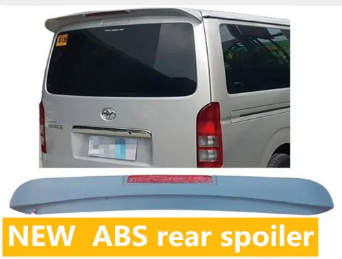 

For TOYOTA Hiace Spoiler 2014-2016 Hiace spoiler High Quality ABS NEW Material Car Rear Wing Primer Color Rear Spoiler