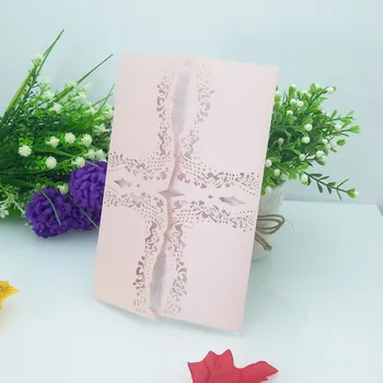 

30pcs Romantic Wedding Invitation Card Fine Cards Delicate Carved Pattern Invitations Card Wedding Party Supplies 5ZH55