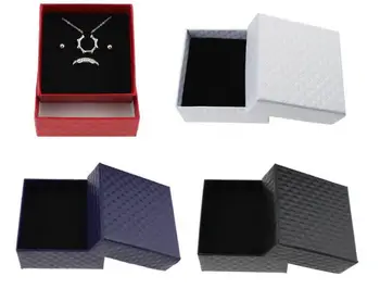 

600pcs/lot 7.5x7.5x3.5cm Square Carton Jewelry Box Necklace Earrings Rings Bracelet Gift Boxes 6 Color MIXORDER Jewelry Packing