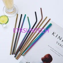 300 шт./лот 215 мм x 8 мм из нержавеющей стали питьевой соломы оптом многоразовые соломы металлические соломинки пищевой сочной соломинки для напитков бар