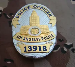 Соединенные Штаты LA Los Angeles полицейский значки LAPD рубашка для подряда Нагрудный значок брошь значок значка 1:1 подарок косплей