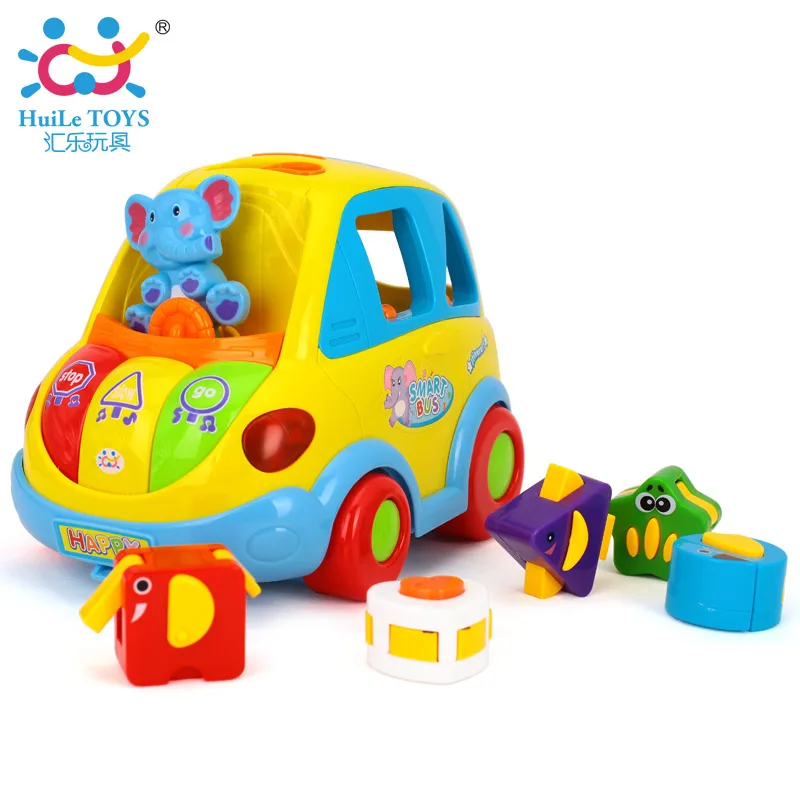 

Baby Toys Car Cartoon Bus Playing Matching Game Toy with Educational Music/Light/Cubic Blocks Kids Toy Diecasts & Toy Vehicles