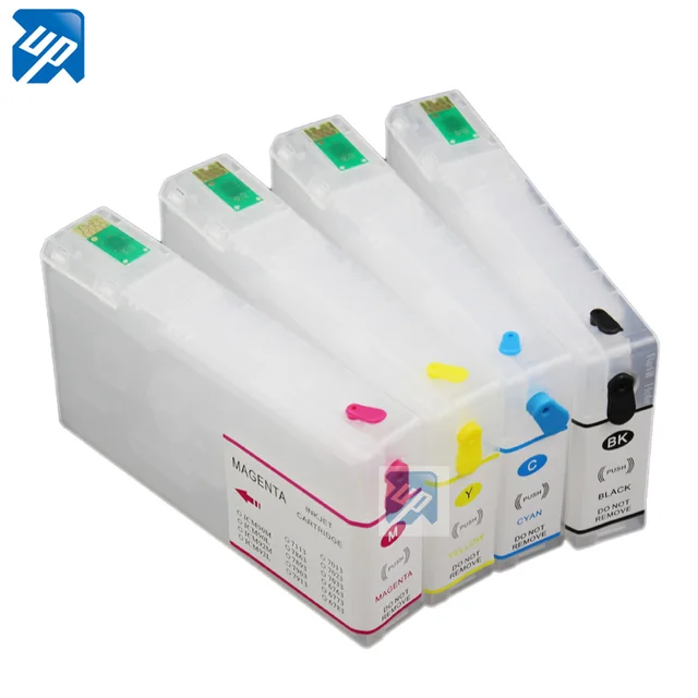 4PCS Refillable Ink Cartridge for EPSON Pro WF 5110 5190 5620 5690