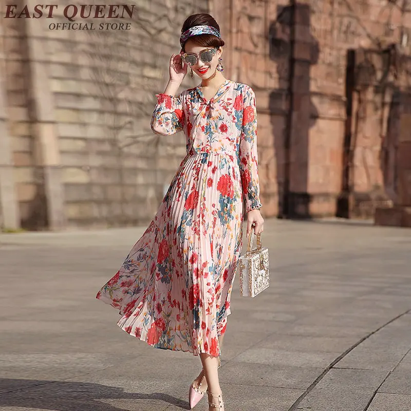

Bodycon dress floral women tunic beach dress long sleeve beautiful summer dresses elegant summer dress for women 2018 NN0249 Y