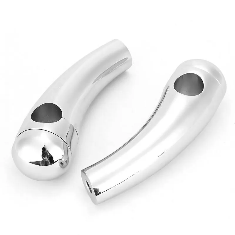 

2x Universal Chrome Aluminum Motorcycle 1" Handlebar Hand Grips Risers For Harley Yamaha Honda Kawasaki Suzuki Victory Cruisers
