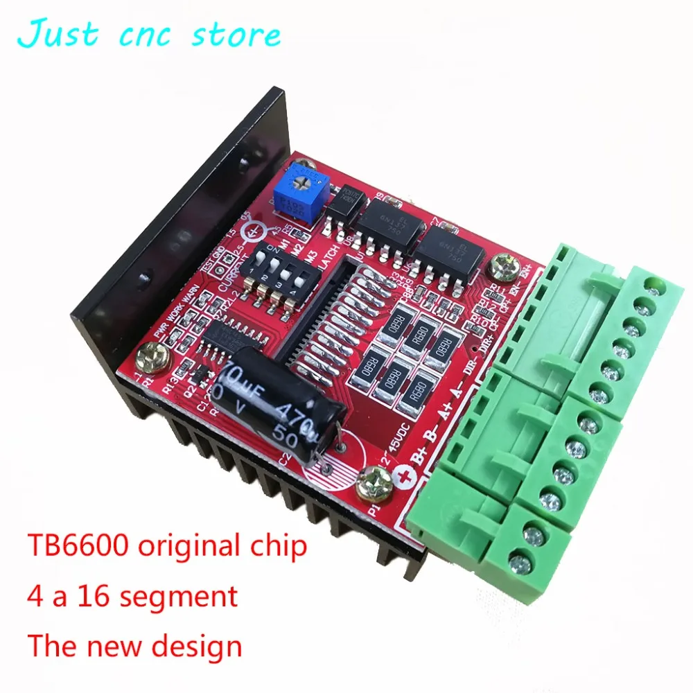 

Two phase stepper motor driver 4A 16 subdivision TB6600 original chip dc pwm speed controller