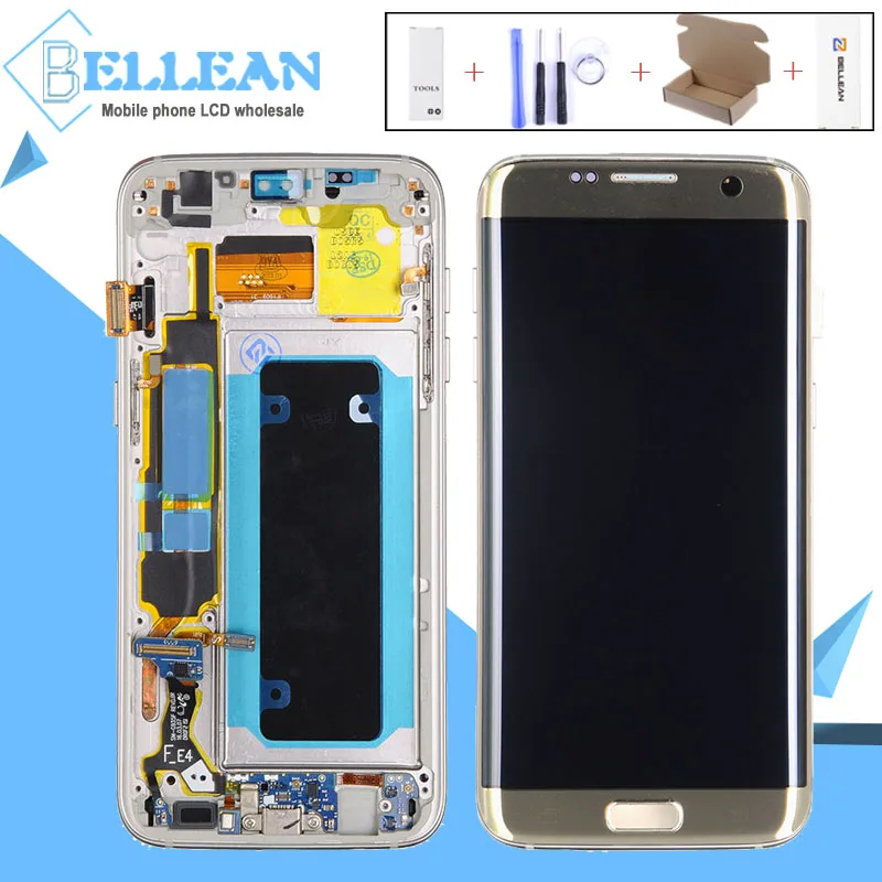 

Catteny Super Amoled G935 LCD For Samsung Galaxy S7 Edge Screen Display With Touch Digitizer Assembly G935F LCD With Frame