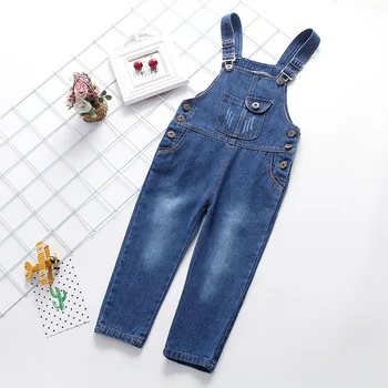 

Baby Grils Boys jeans Overalls New kids pants Boys girls trousers jeans denim jumpsuit overoles Children Jeans Jumpsuits
