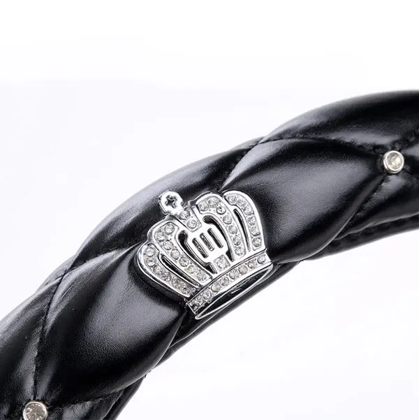 Роскошный чехол для руля украшенный стразами 38 см|steering wheel covers diamond|car steering coversteering