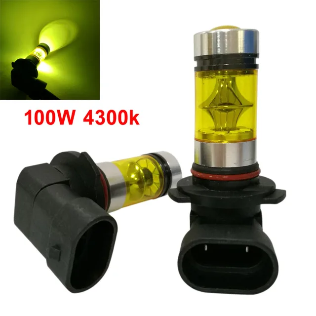 2pcs! 9006 HB4 4300K Yellow LED Fog Driving Light Lamp High Power 100W