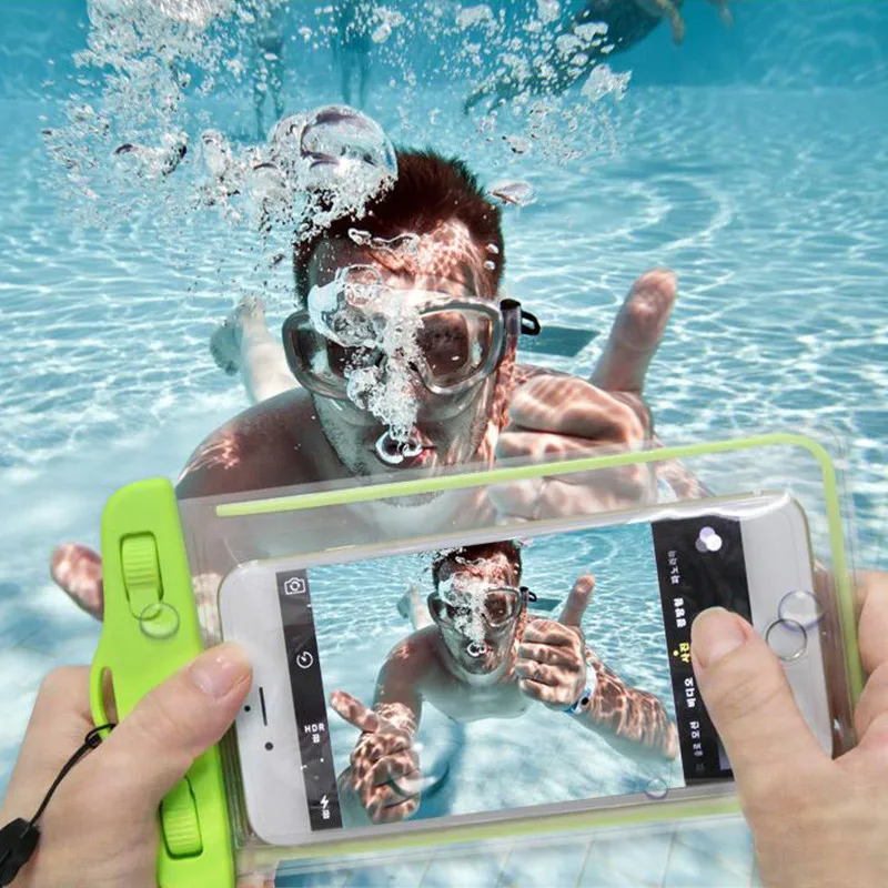 

Soft Outdoor Waterproof Pouch Swimming Beach Dry Bag Case Cover Holder For Cell Phone Luminous Full Protection Transparent Clear