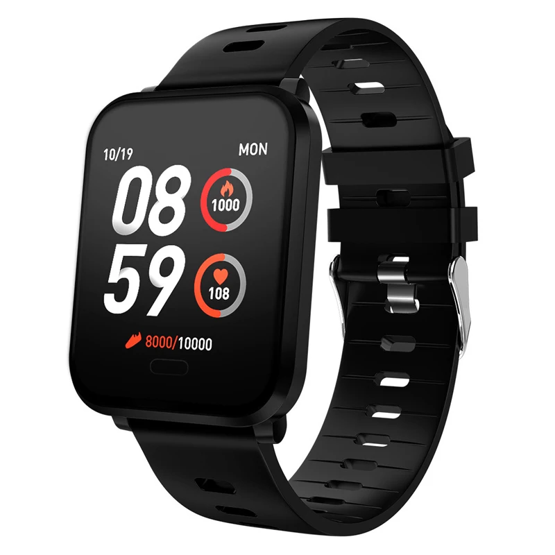 

Square Sport Smart Watch Fashion Movement Adult & Children Heart Rate Blood Pressure Monitoring Multifunctional Ip68 Waterproof